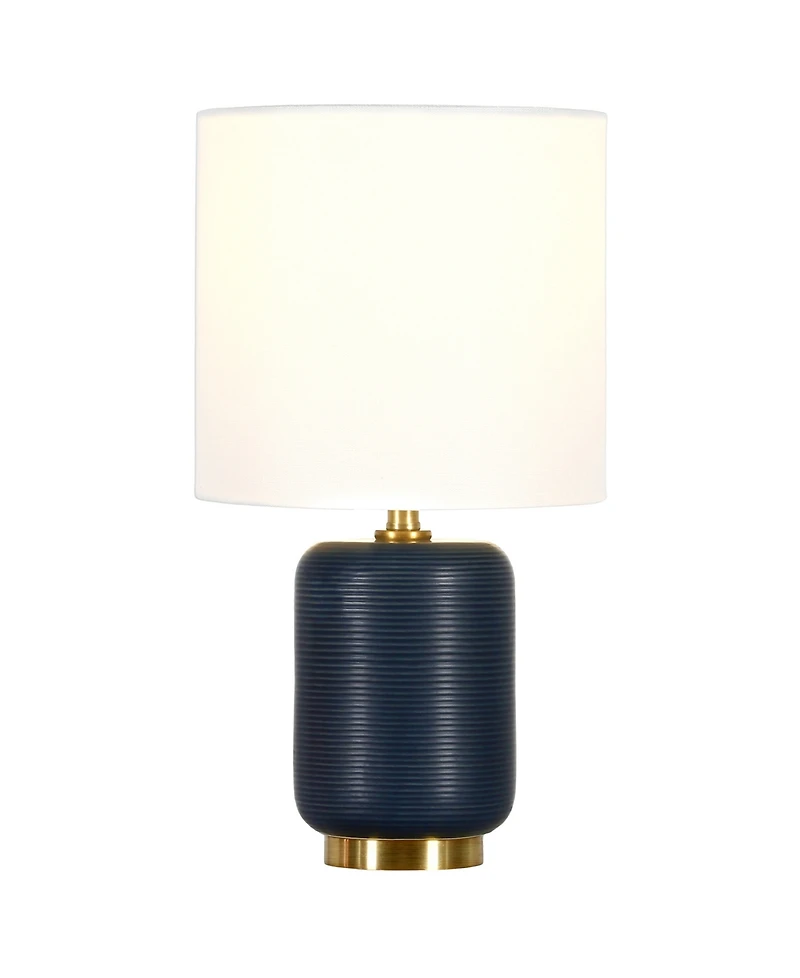 Hudson & Canal Lambert 15" Linen Shade Tall Ceramic Mini Lamp
