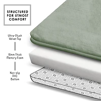 Ultra Soft Non-Slip Plush Memory Foam Bath Rug - Large 20"x32" Tiled Design