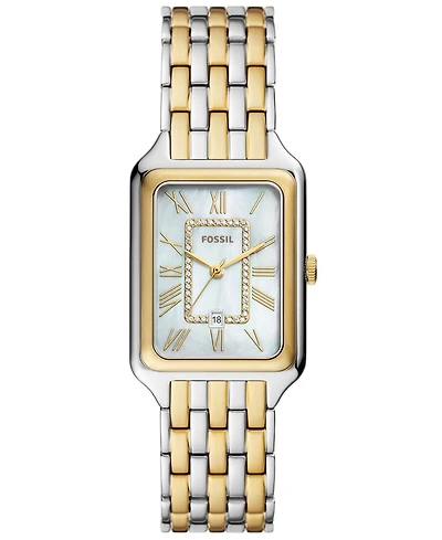 Fossil Women's Raquel Three-Hand Date Two-Tone Stainless Steel Watch, 26mm