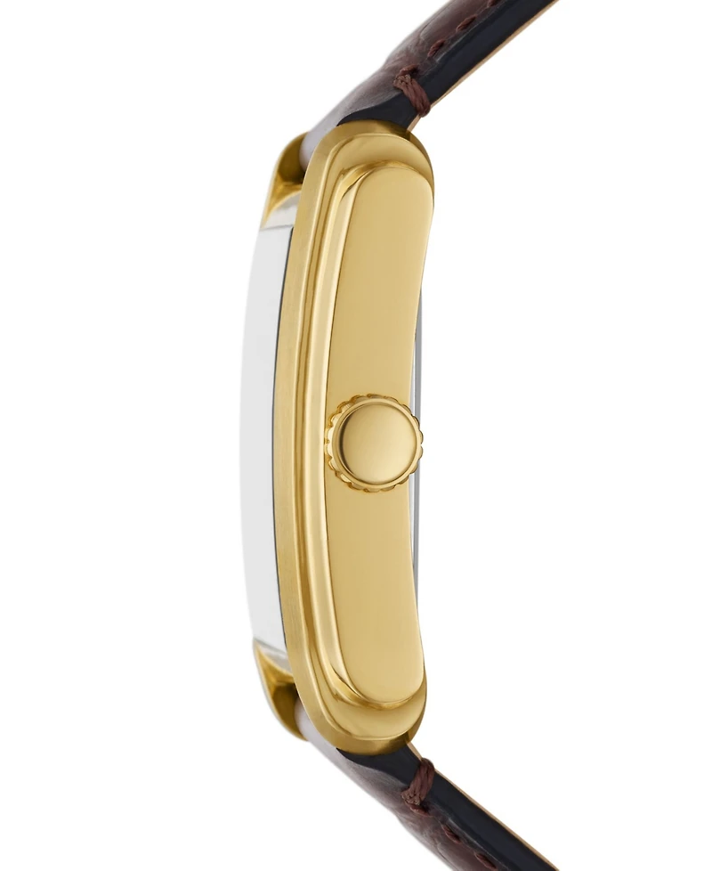 Fossil Men's Carraway Three-Hand Brown Leather Watch, 30mm