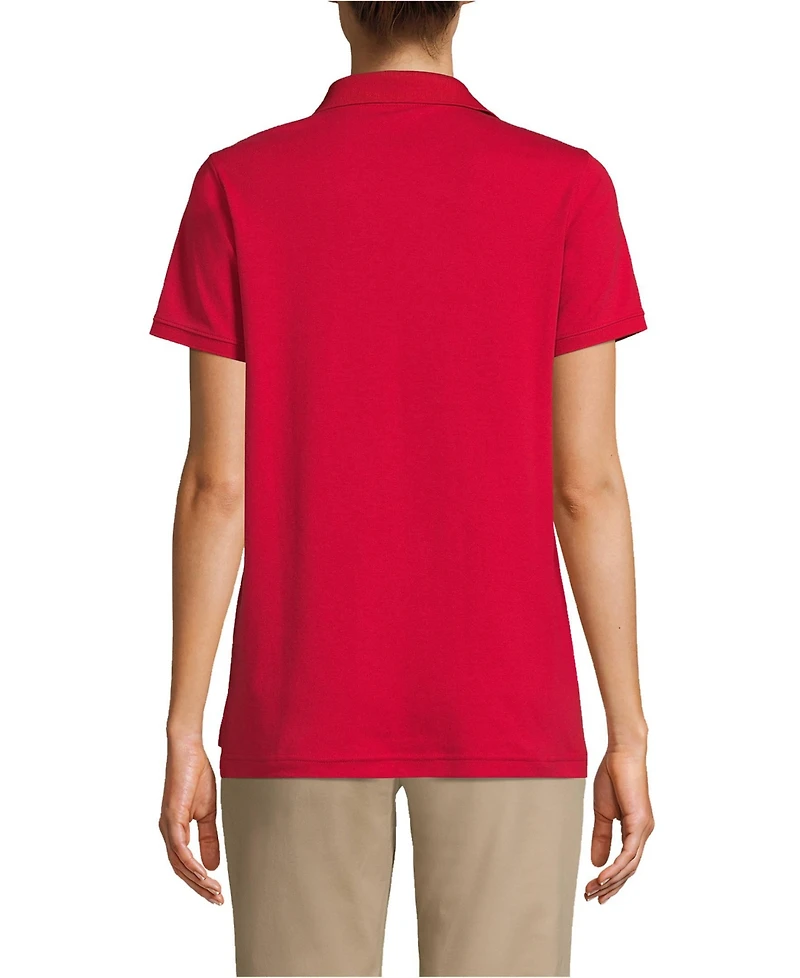 Lands' End Women's Tall Short Sleeve Interlock Polo Shirt