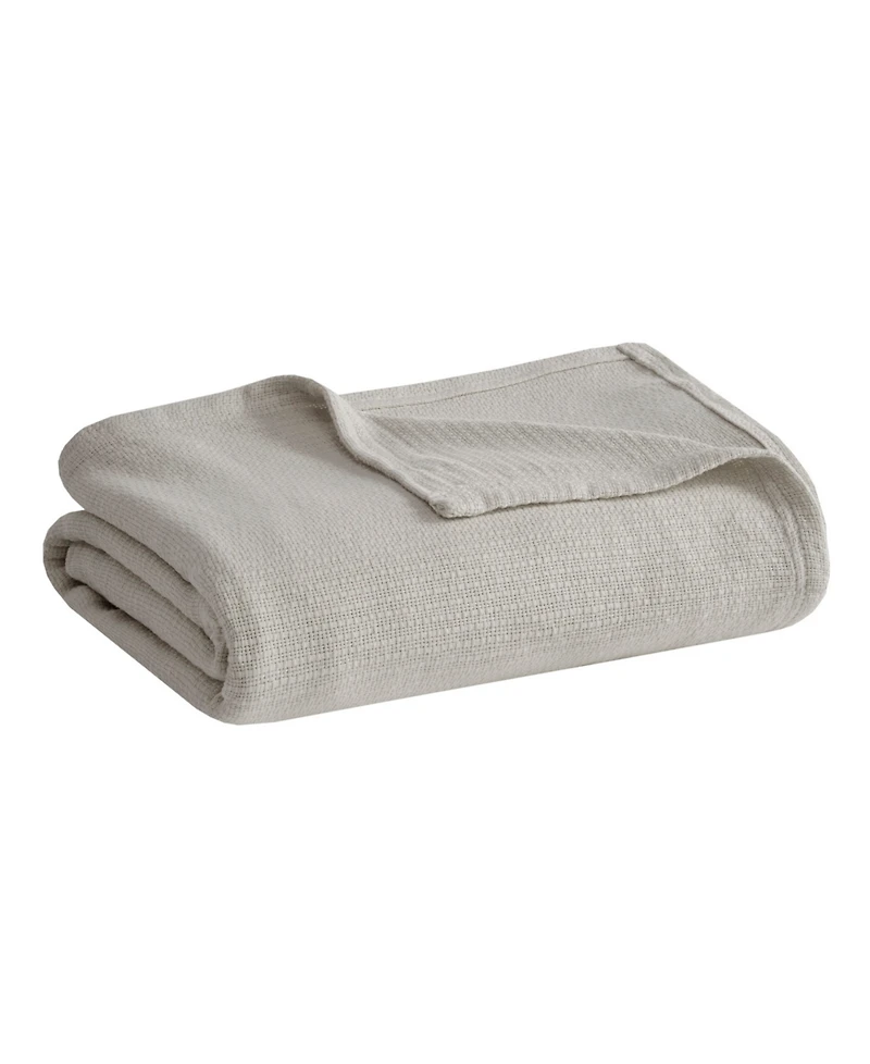 Madison Park Freshspun Basketweave Cotton Blanket