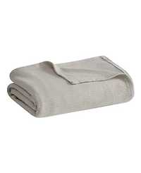 Madison Park Freshspun Basketweave Cotton Blanket