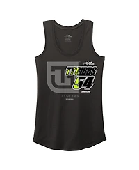 Women's Joe Gibbs Racing Team Collection Heather Black Ty Gibbs Racer Back Tank Top