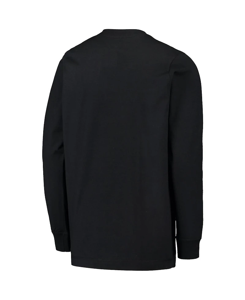 Big Boys Nike Black Oklahoma Sooners Arch & Logo 2-Hit Long Sleeve T-shirt