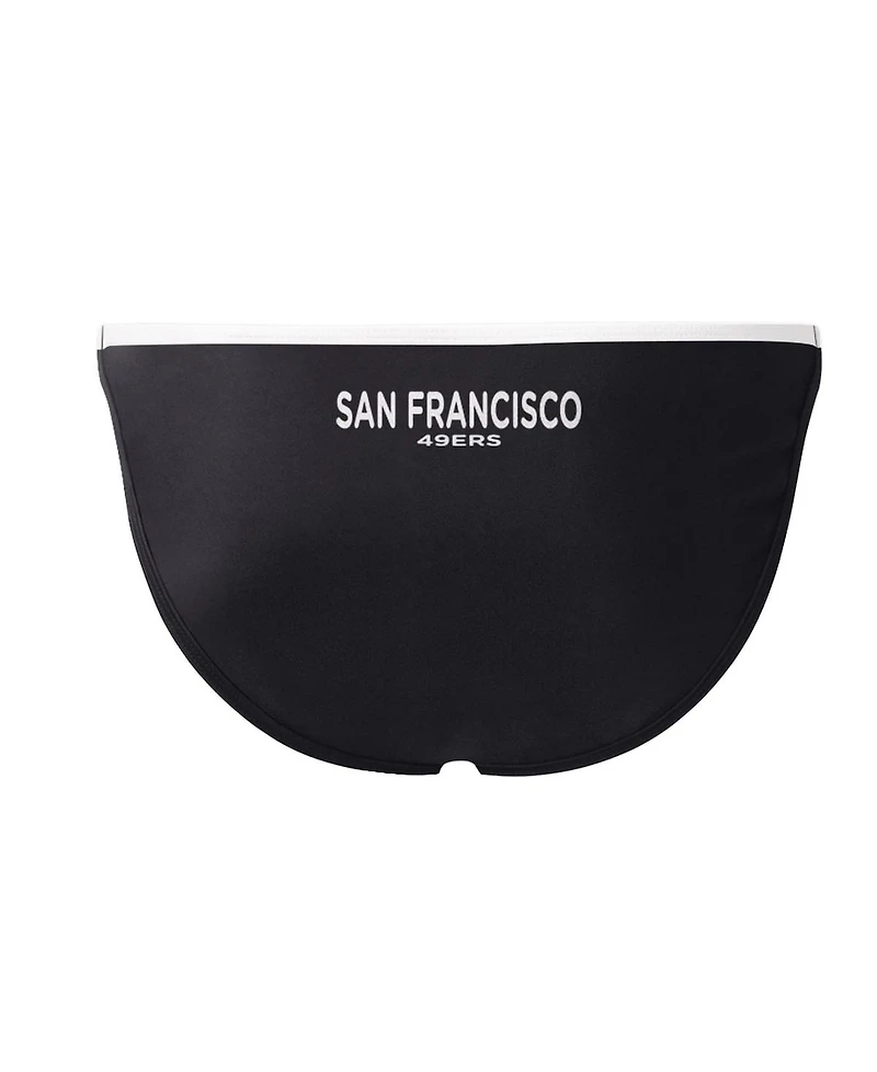 Women's G-iii 4Her by Carl Banks Black San Francisco 49ers Play Action Bikini Bottom