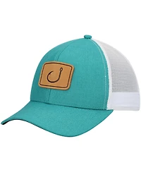 Men's Avid Teal, White Lay Day Trucker Snapback Hat