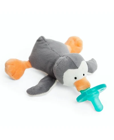 Wubbanub Baby 0 to 6m Pacifier - Grey Penguin