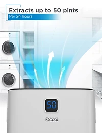 Dehumidifier, 50 Pint Dehumidifier,Portable Dehumidifier with Continuous Drainage 4500 Sq. Ft
