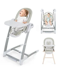 Costway Baby 3-in-1 Swing & High Chair with 8 Adjustable Heights Music Box