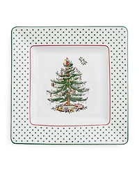 Spode Christmas Tree Polka Dot Square Platter