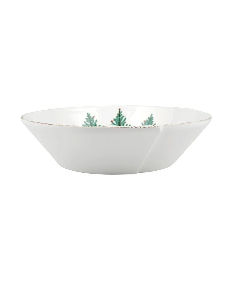 Vietri Melamine Lastra Holiday Large Shallow Serving Bowl 12''