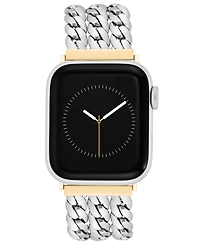 Anne Klein Women's Multi Chain Alloy Metal Link Band designed for Apple Watch 42mm (Series 1-3 only) & 44/45/46/49mm (Ultra & Ultra 2)