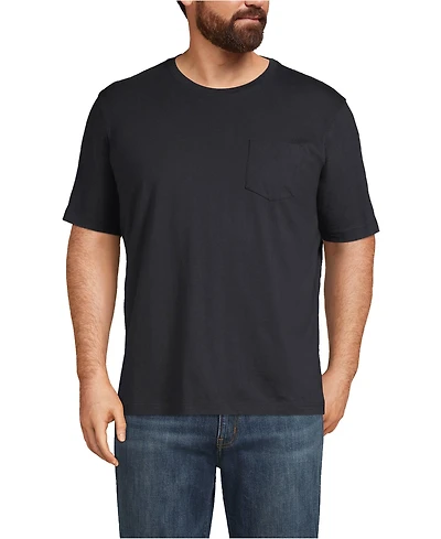 Lands' End Big & Tall Super-t Short Sleeve T-Shirt with Pocket