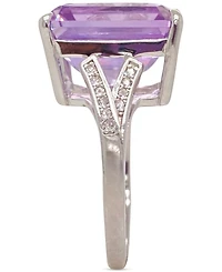 Pink Amethyst (7-1/4 ct. t.w.) & White Topaz (3/8 ct. t.w.) Statement Ring in Sterling Silver