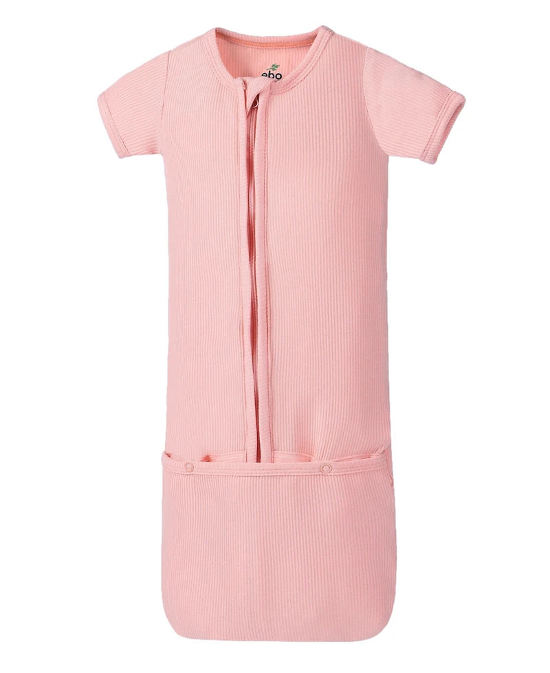 Earth Baby Outfitters Girls Rayon from Bamboo Ribbed Convertible Sleep Gown