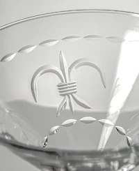 Rolf Glass Fleur De Lis Martini Glass 10oz