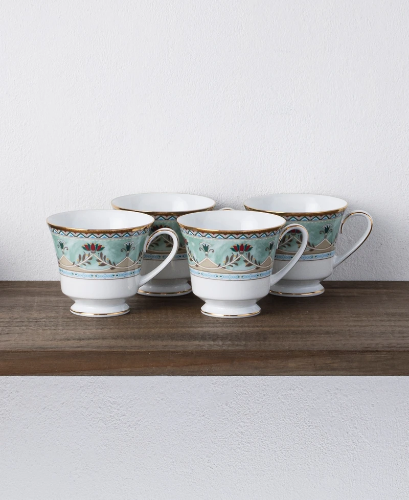 Noritake Serene Garden 4 Piece Cups Set, 8 oz, Service for 4