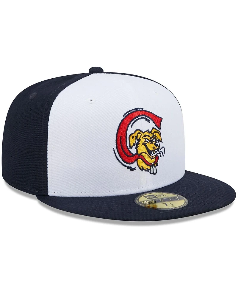 Men's New Era White, Navy Charleston RiverDogs Marvel x Minor League 59FIFTY Fitted Hat