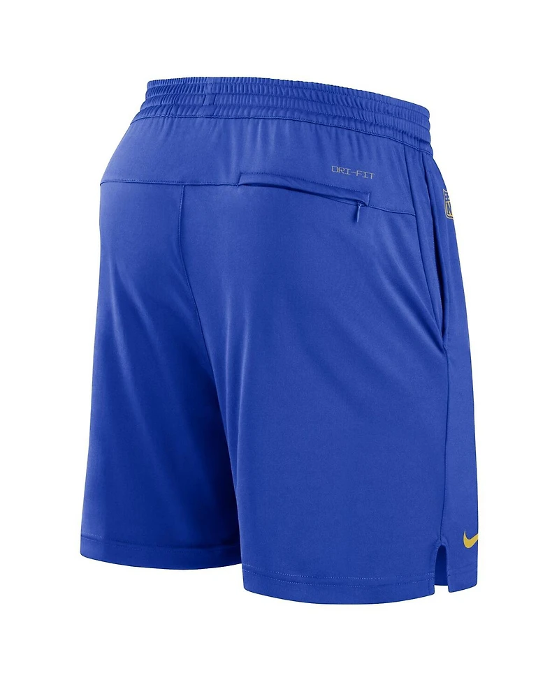 Men's Nike Royal Los Angeles Rams Sideline Performance Shorts