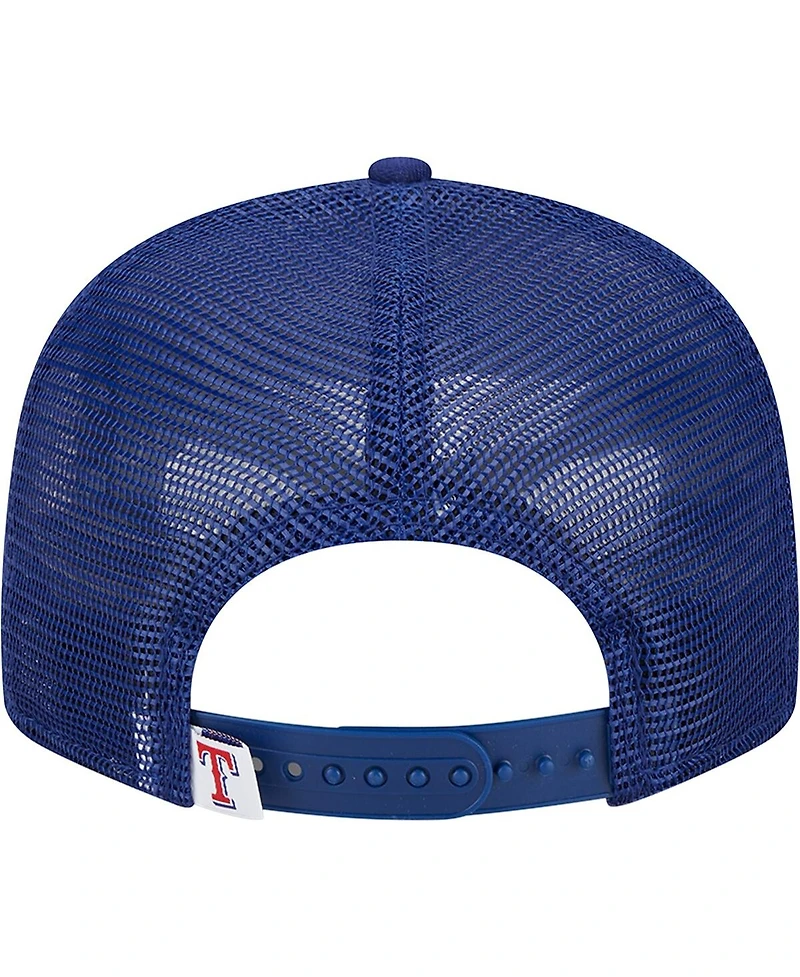 Men's New Era Royal Texas Rangers Team Color Trucker 9FIFTY Snapback Hat