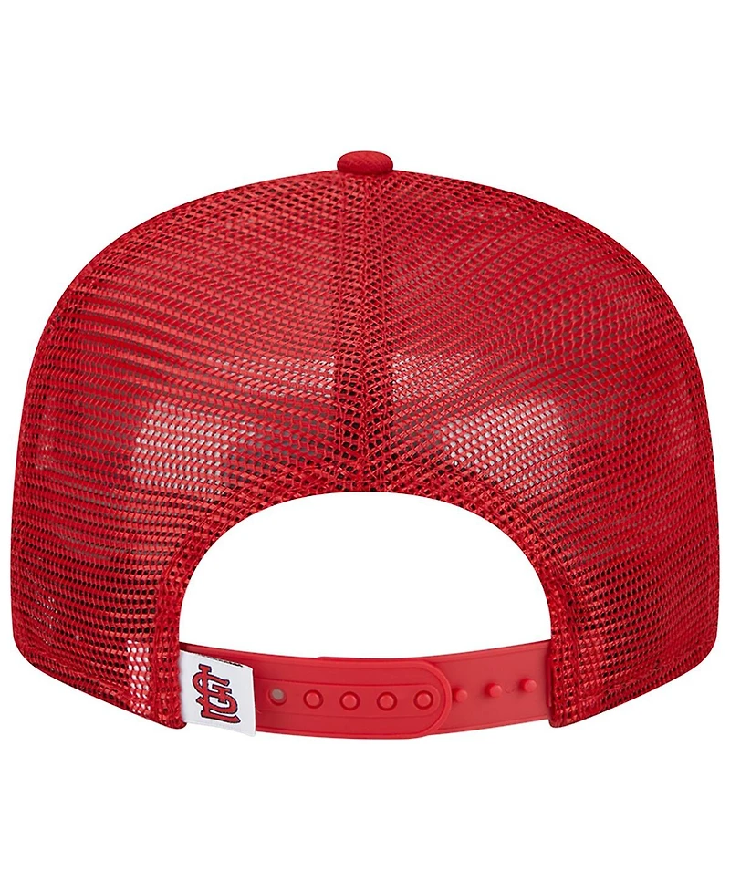Men's New Era Red St. Louis Cardinals Team Color Trucker 9FIFTY Snapback Hat