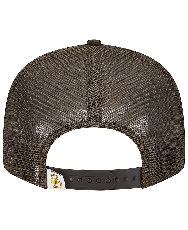 Men's New Era Brown San Diego Padres Cooperstown Collection Team Color Trucker 9FIFTY Snapback Hat