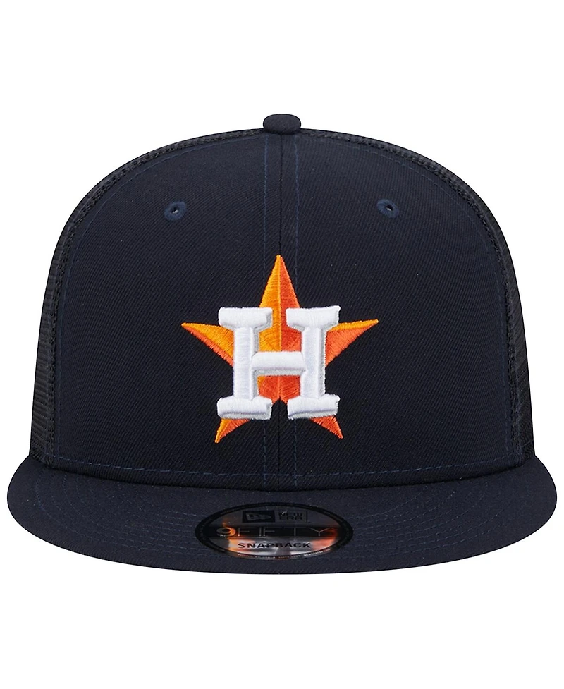 Men's New Era Navy Houston Astros Team Color Trucker 9FIFTY Snapback Hat