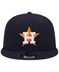 Men's New Era Navy Houston Astros Team Color Trucker 9FIFTY Snapback Hat