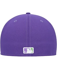 Men's New Era Purple Pittsburgh Pirates Lime Side Patch 59FIFTY Fitted Hat