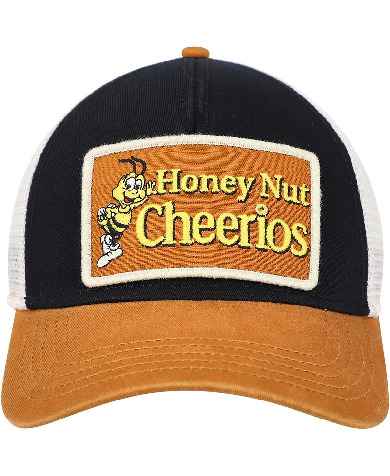 Men's American Needle Black, Cream Cheerios Valin Trucker Snapback Hat