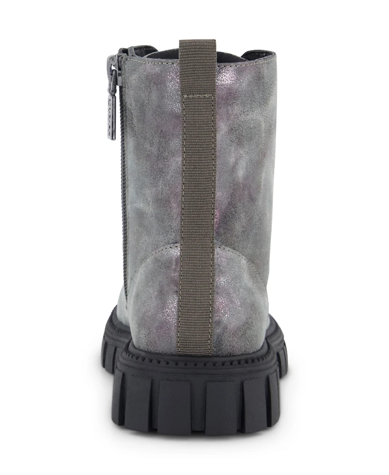 Dkny Little Girls Carrie Side Zipper Moto Shine Boots
