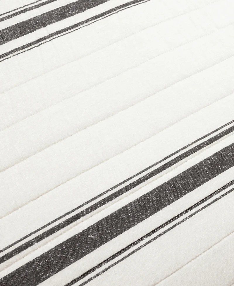 Lush Decor Farmhouse Stripe Reversible Cotton 2-Piece Quilt, Twin/Twin Xl