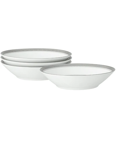 Noritake Charlotta Platinum 4 Piece 5.5" Fruit Bowls Set, 4 oz, Service for 4