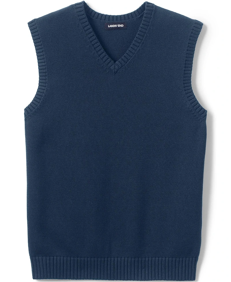 Lands' End Men's Cotton Modal Sweater Vest