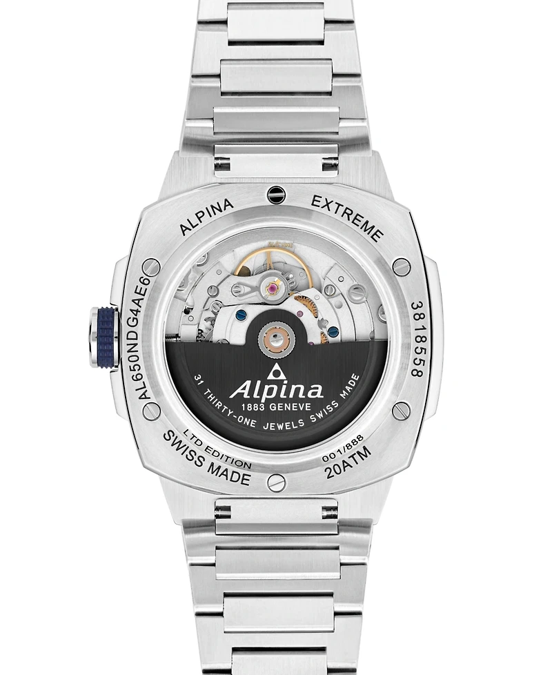 Alpina Men's Swiss Automatic Alpiner Extreme Regulator Stainless Steel Bracelet Watch 41mm