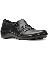 Clarks Women's Cora Dusk Ruched Side-Button Slip-On Shoes