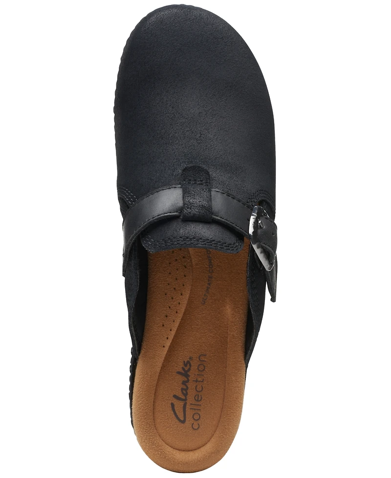 Clarks Women's Paizlee Nora Slip-On Buckled Platform Clogs