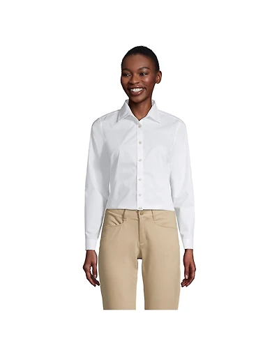 Lands' End Women's No Gape Long Sleeve Stretch Shirt