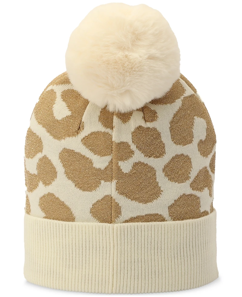Michael Michael Kors Women's Metallic Leopard-Print Beanie