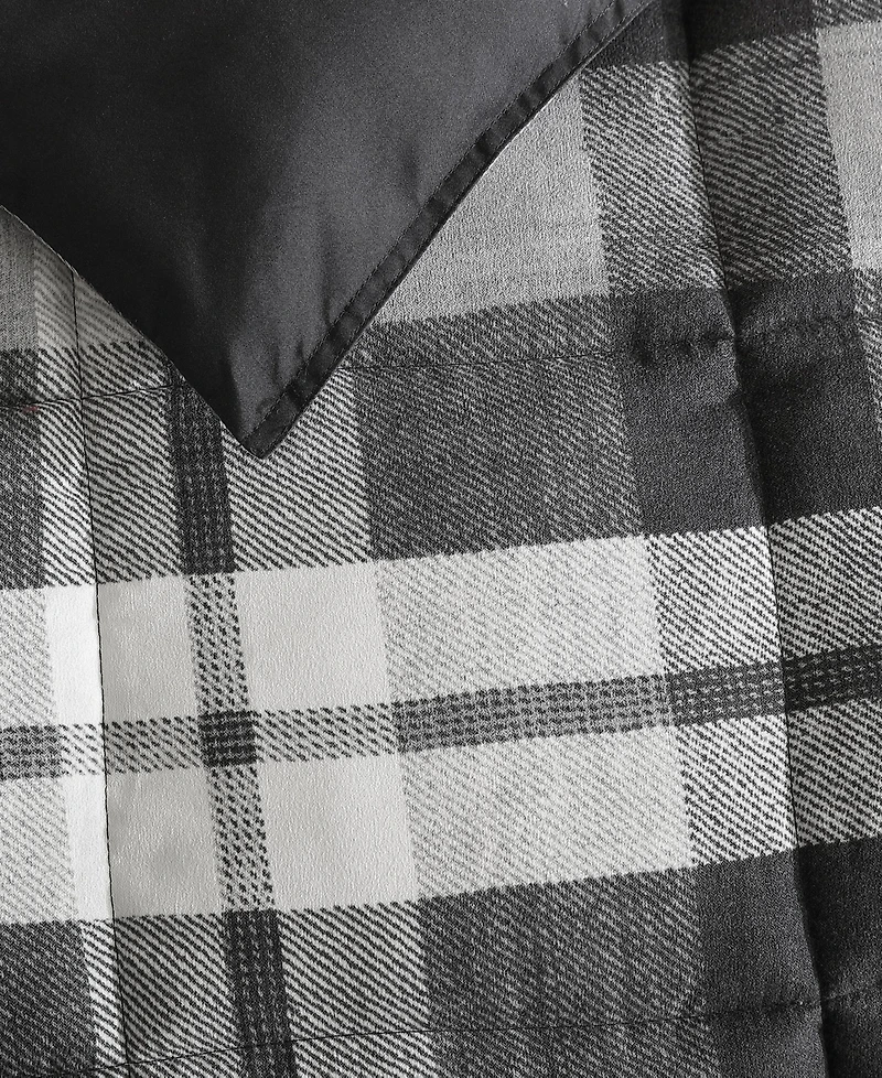 Nautica Cross View Plaid Brushed Micro Suede 3 Piece Comforter Set