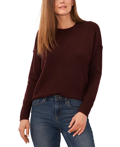 Vince Camuto Women's Cozy Crewneck Long-Sleeve Extend-Shoulder Sweater