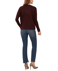 Vince Camuto Women's Cozy Crewneck Long-Sleeve Extend-Shoulder Sweater