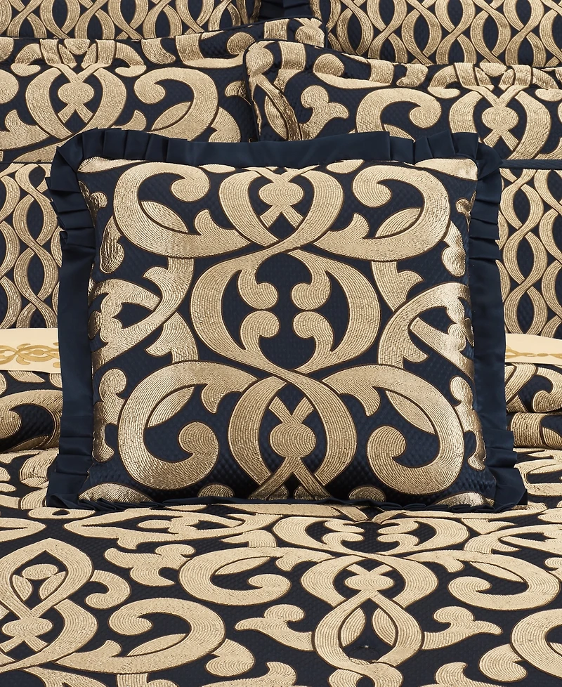 J Queen New York Biagio Square Embellished Decorative Pillow, 20" x 20"