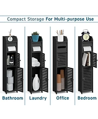 Nestl Narrow Bathroom Storage Cabinet & Organizer with 2 Doors 3 Shelves