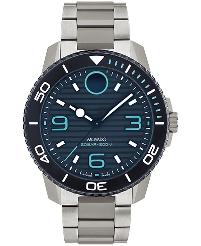 Movado Men's Bold Titanium Sport Swiss Quartz Titanium Watch 45mm