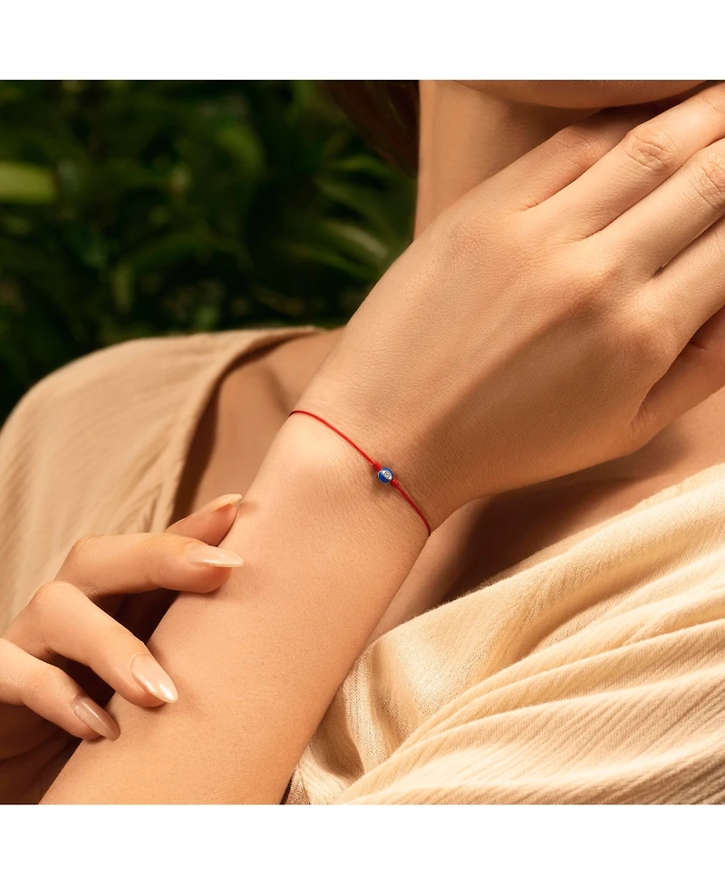 Super Guardian - Navy Enamel Evil Eye Red String Bracelet