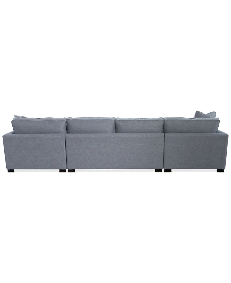 Nightford 146" 3-Pc. Fabric Double Chaise Sectional, Created for Macy's