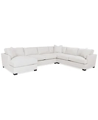Nightford 148" 4-Pc. Fabric Chaise Sectional, Created for Macy's