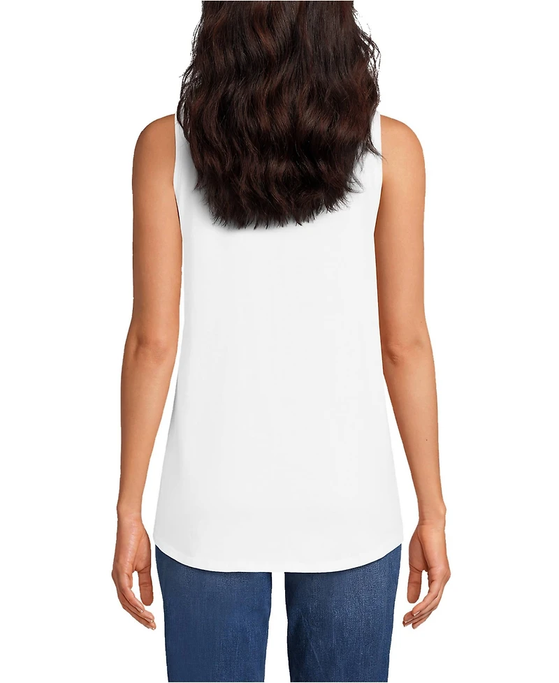 Lands' End Women's Supima Cotton Tunic Tank Top